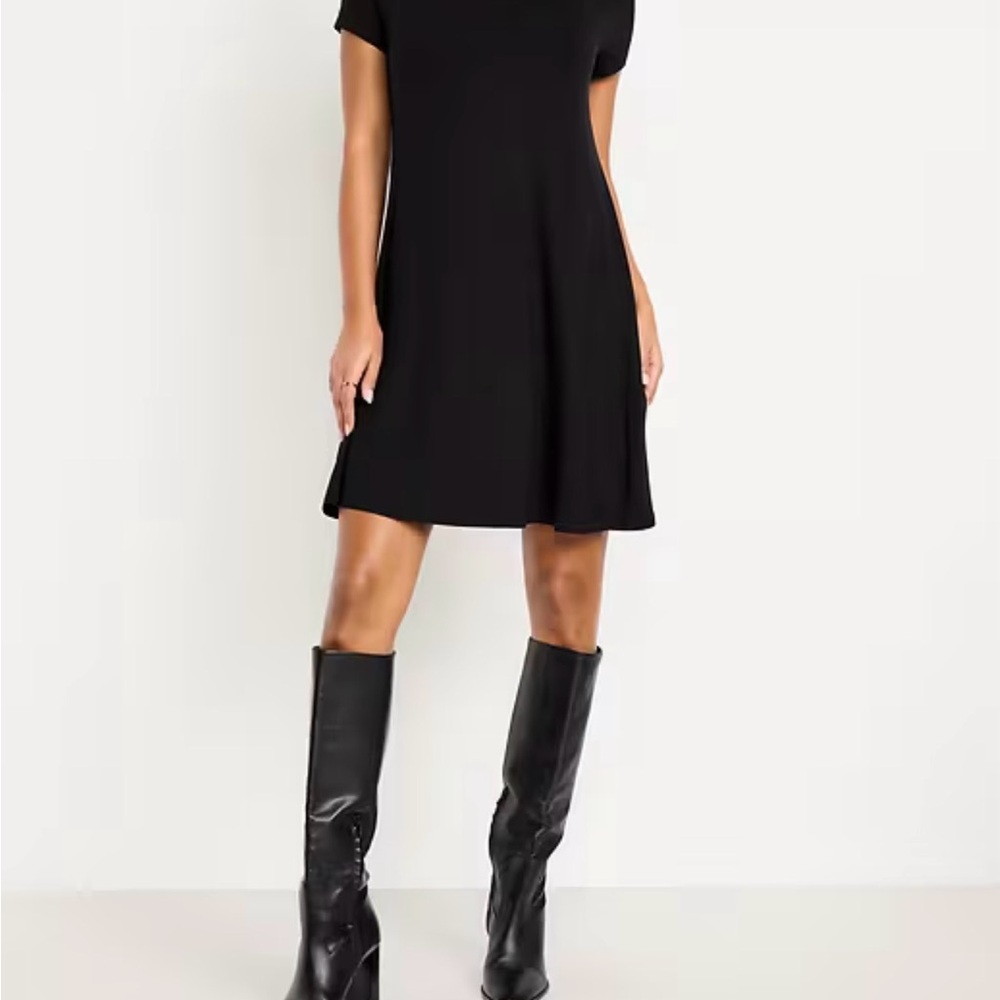 Lush Black Mini Dress - Picture 1 of 6